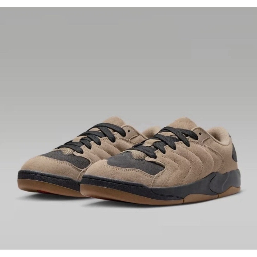 New Nike Jordan Session Shoes - Khaki Tan Wide Lace‎ Suede Leather Mens Sz 10.5